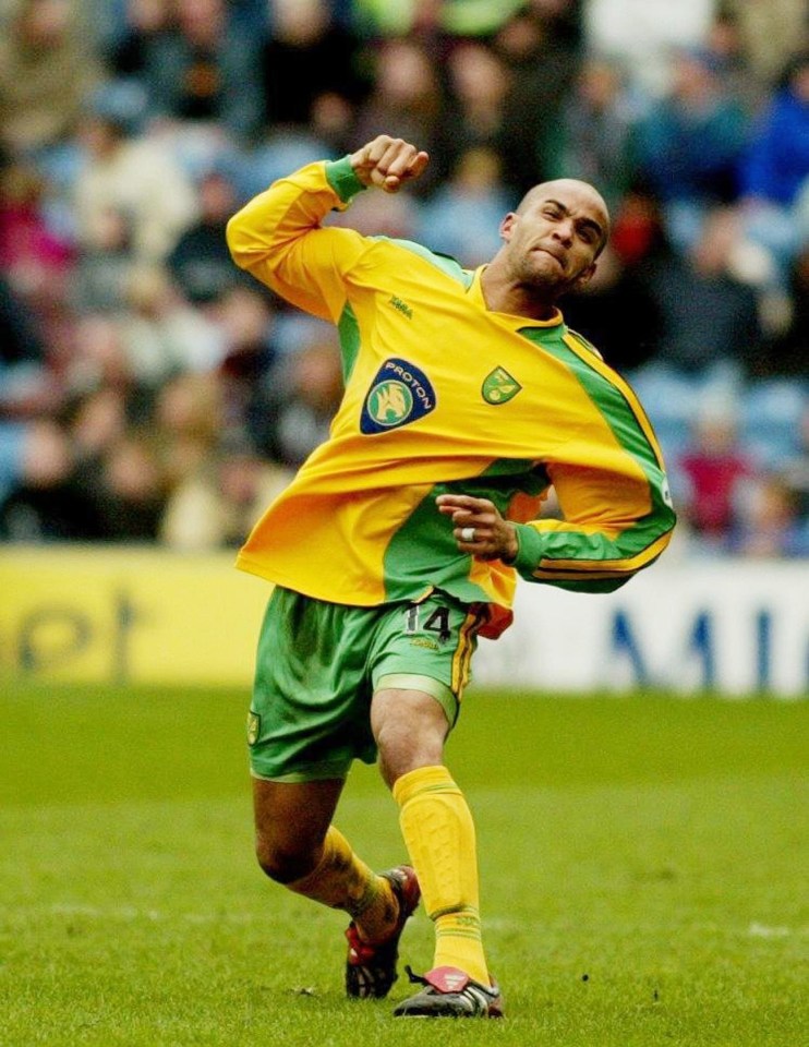 The former Norwich City player was a star on the pitch