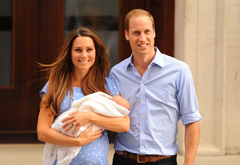  Kate's first post-baby appearance with Prince George saw her opt for a blue polka dot dress by the same designer