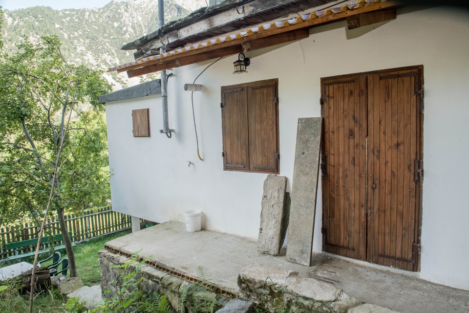 A general view of a remote dwelling in the abandoned village of Borgial, Italy, used by the kidnappers