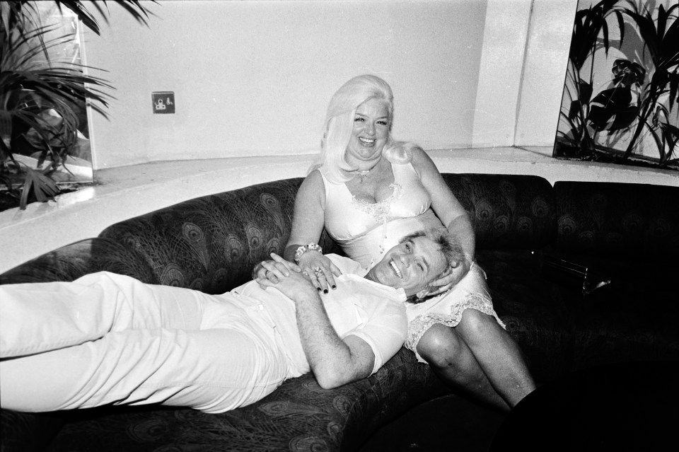  Freddie Starr and Diana Dors at Xenon Party in 1983