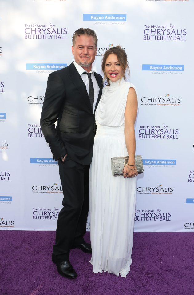  Rebecca Gayheart is pictured with former husband Eric Dane in LA last year