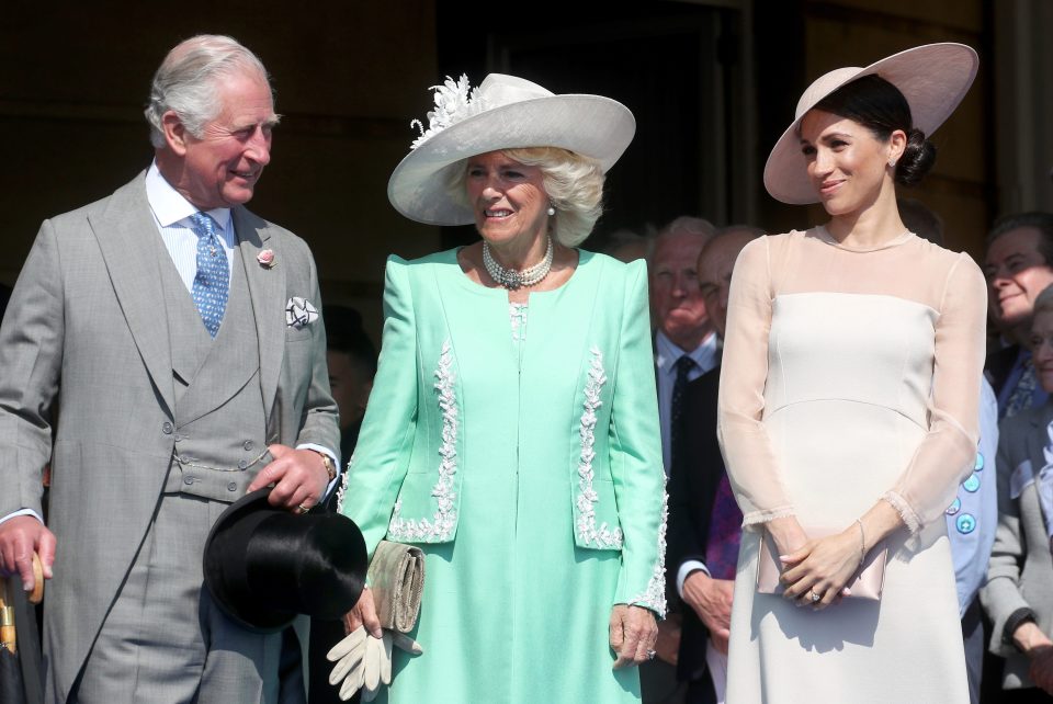  Just three days after the wedding Meghan attended a Buckingham Palace garden party