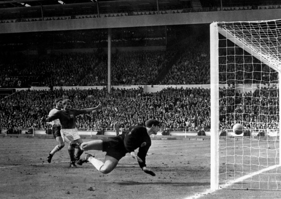  Hurst famously struck the underside of the bar before the ball bounced down and then out of the goal