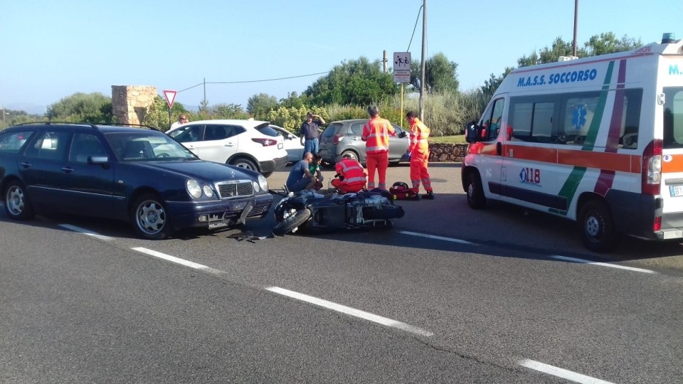  The scene of the crash in Sardinia, Italy