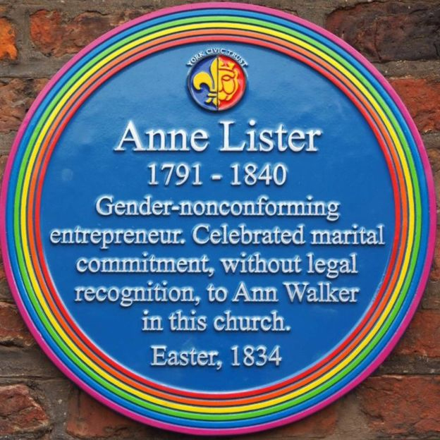  A plague outside the church in York where Anne and Ann 'married'