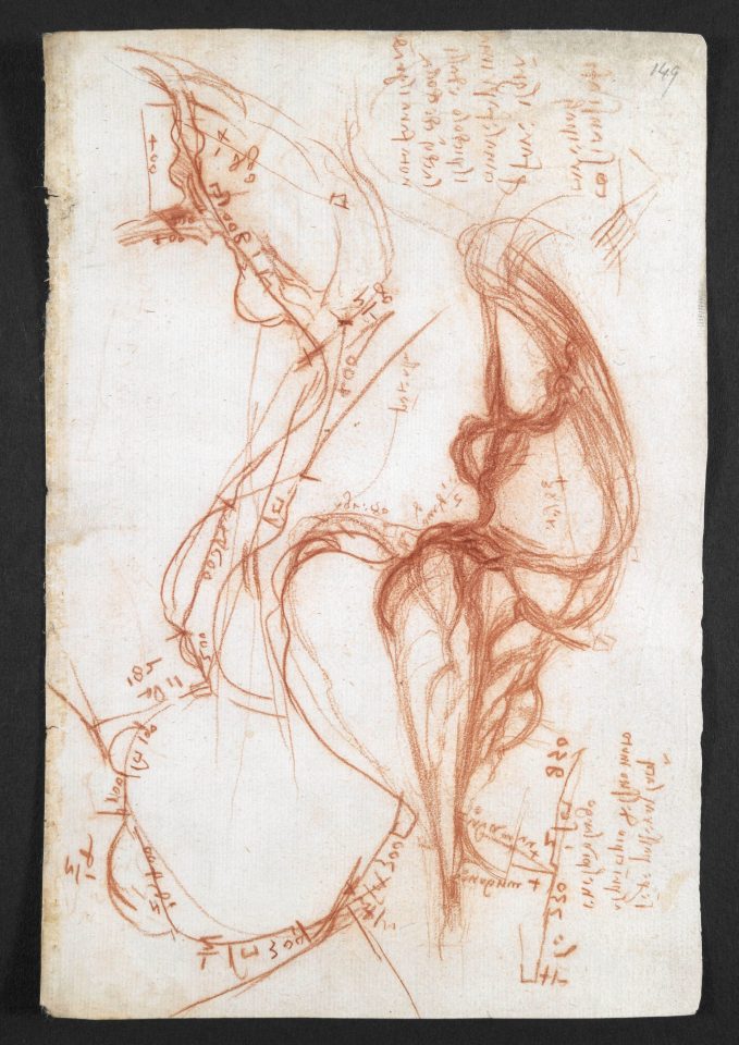  Da Vinci's works often took the form of crude sketches