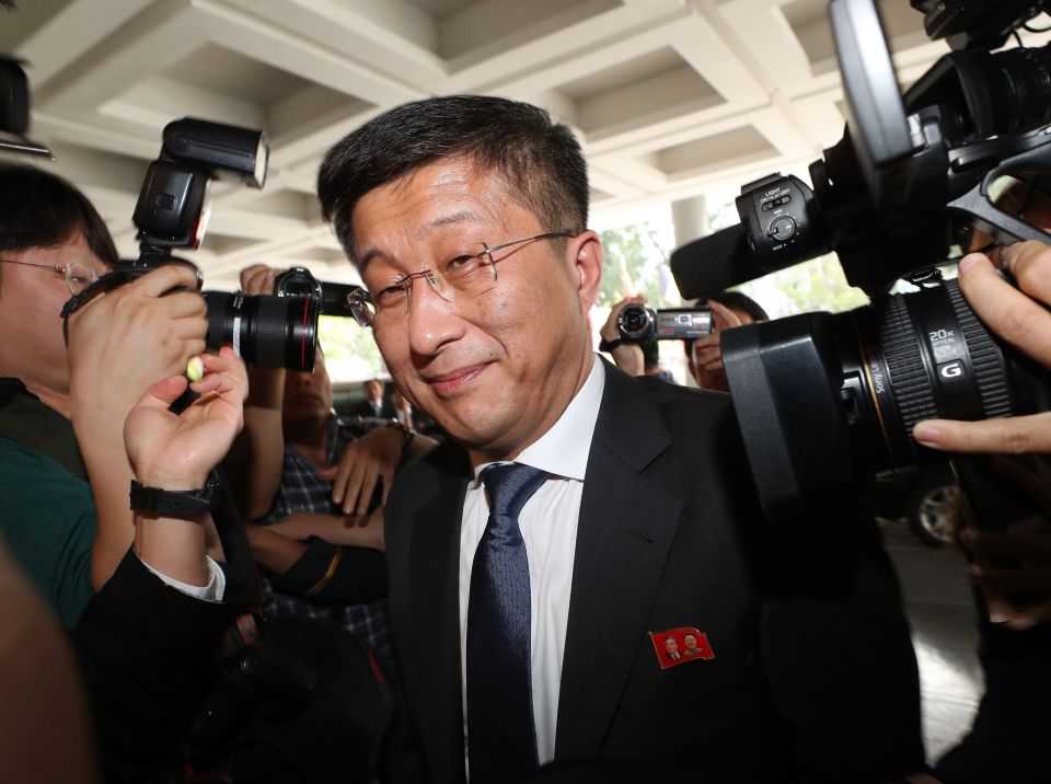  Kim Hyok-Chol, pictured surrounded by the world's media as he arrived for the summit with Trump in Hanoi, was shot to death by a firing squad