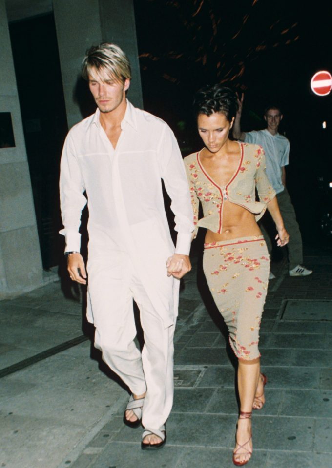  David and Victoria before heading to the Met Bar in London in 1999