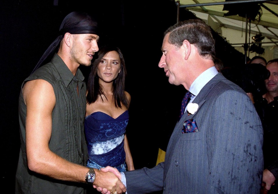 David Beckham met Prince Charles at Hyde Park in London in 2000