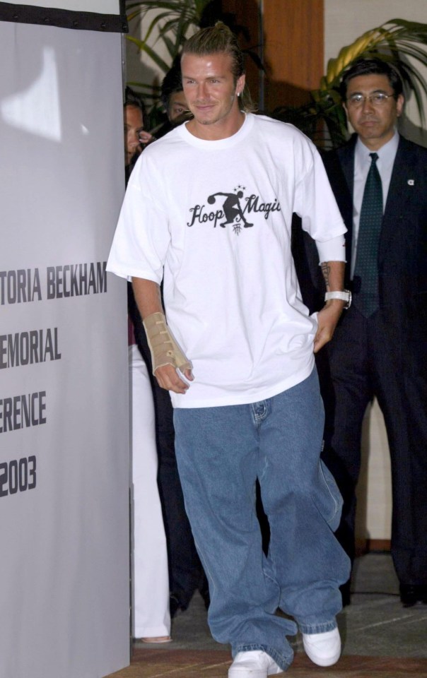 David before a press conference in 2003