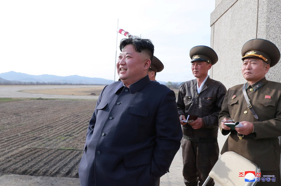  North Korean leader Kim Jong Un attends flight training of the Korean People's Army Air Force