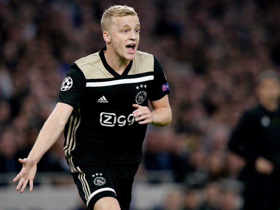  Tottenham are keen on a summer bid for Ajax star Donny van de Beek