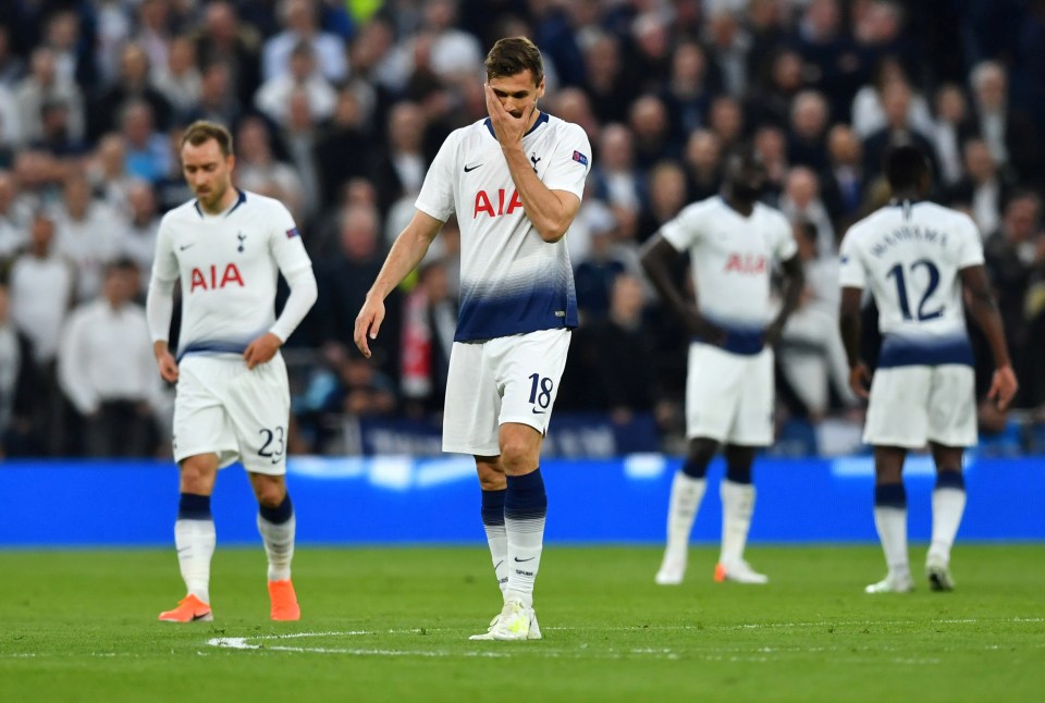  Tottenham have it all to do in the return leg in Amsterdam after defeat at home