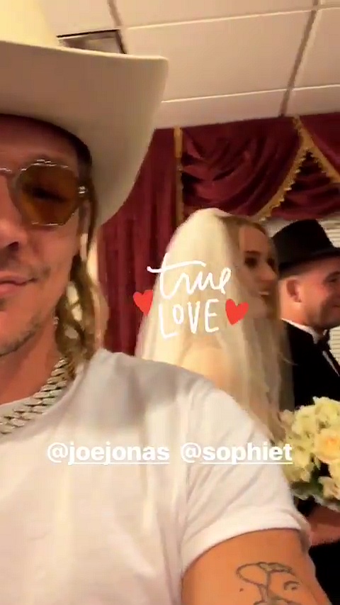  Diplo shared footage from the couple's Vegas nuptials on social media