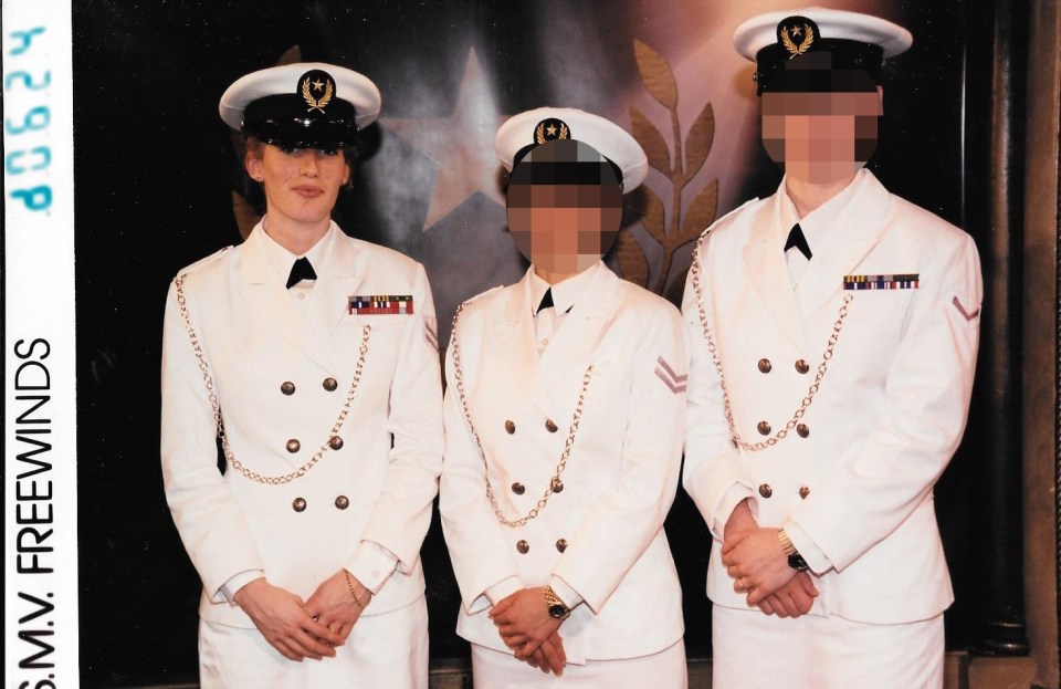  Valeska, left, on Sea Org Day, in 1998