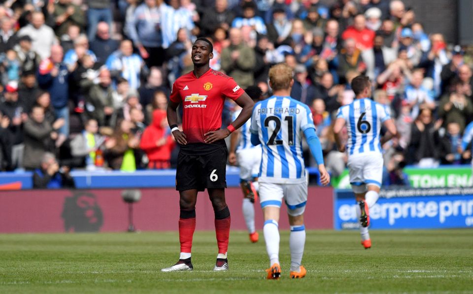  Paul Pogba cannot belief it as United gift Huddersfield the goal