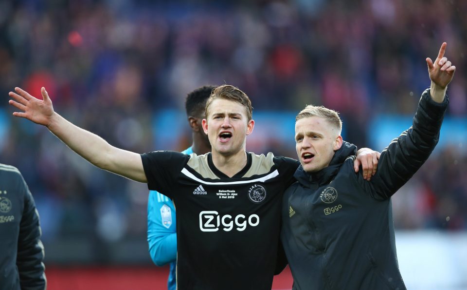  Ajax skipper Matthijs de Ligt (left) says winning the Dutch Cup is motivation to win more trophies