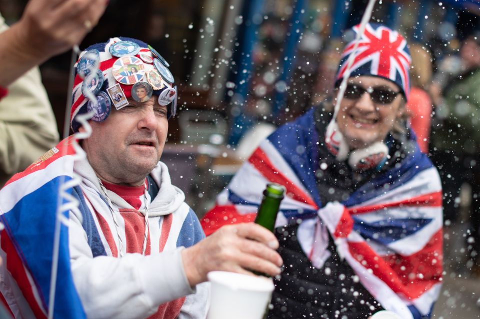  Royal fans celebrate the birth of the royal baby