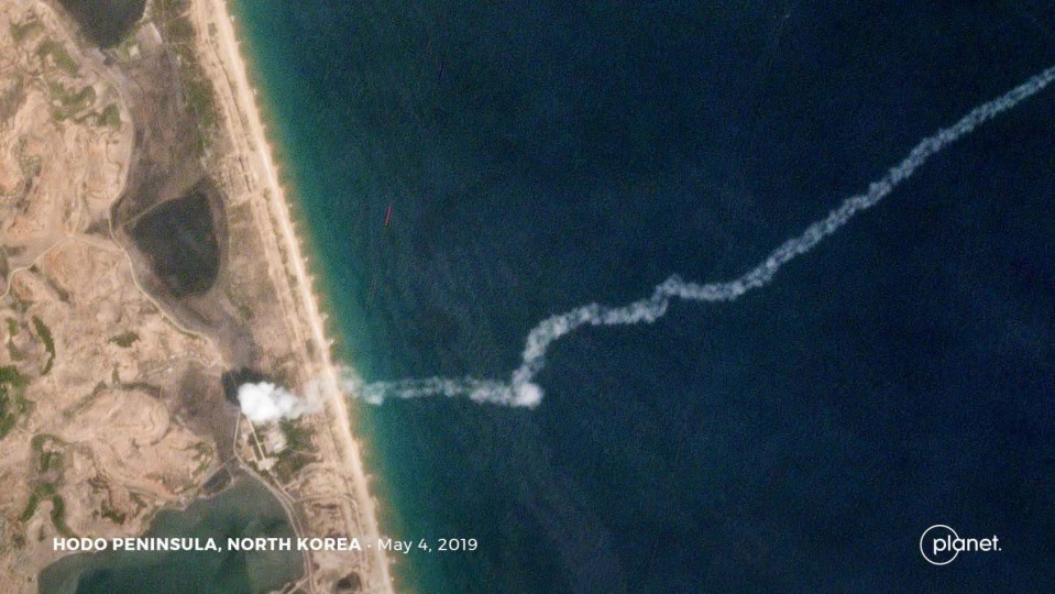 Planet Labs snapped this remarkable shot, showing the ‘North Korean missile from space’ last month