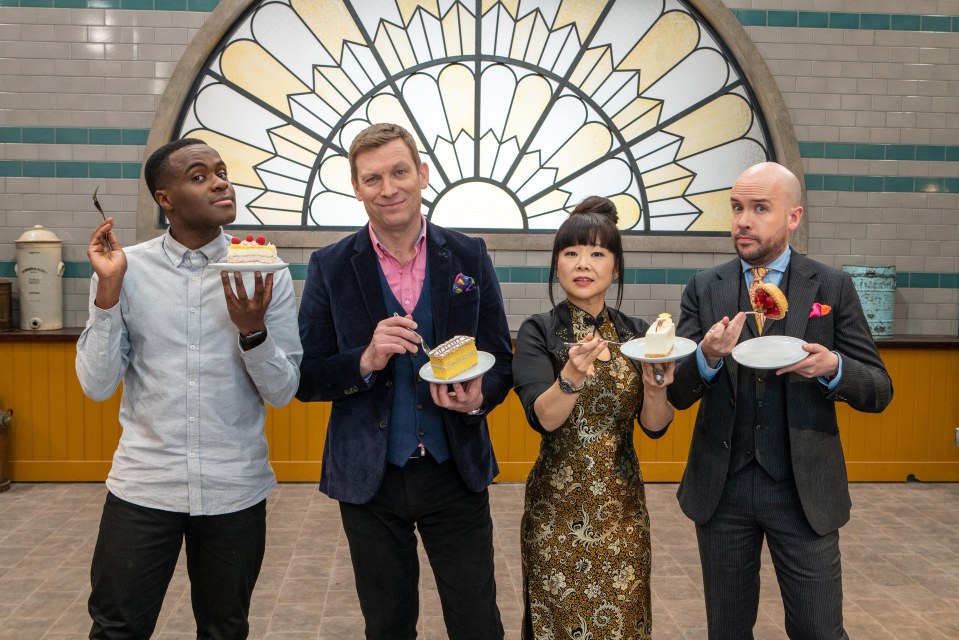  Bake Off: The Professionals is hosted and judged by Liam Charles, Benoit Blin, Cherish Finden and Tom Allen