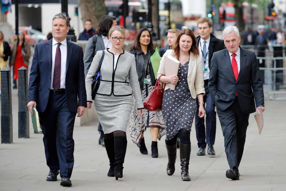  Labour's negotiating team arriving for talks earlier this week