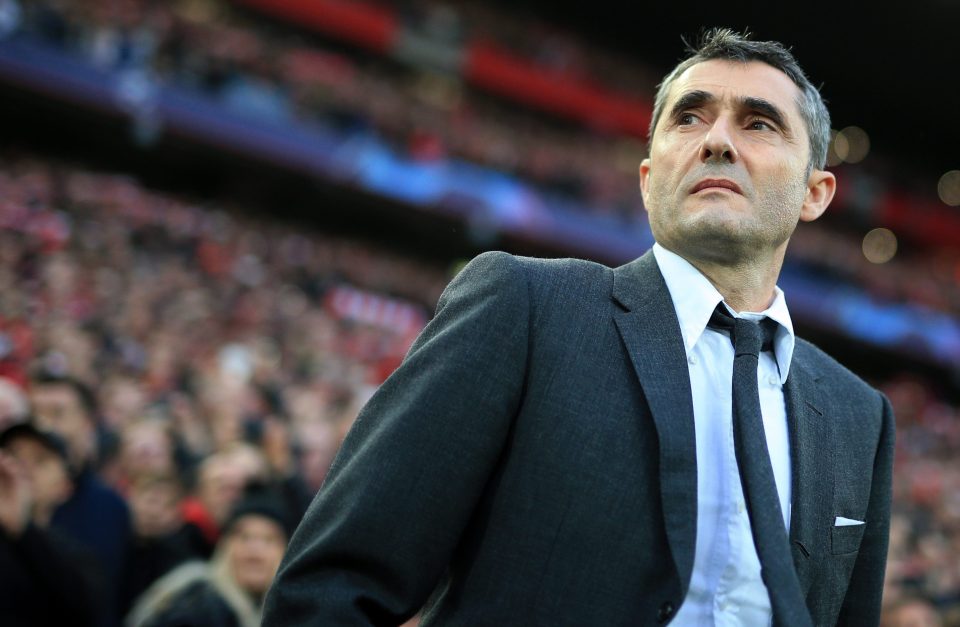  Barcelona boss Ernesto Valverde is having a nightmare at Anfield