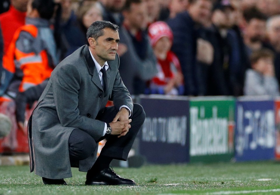  Barcelona boss Ernesto Valverde is reportedly close to being sacked