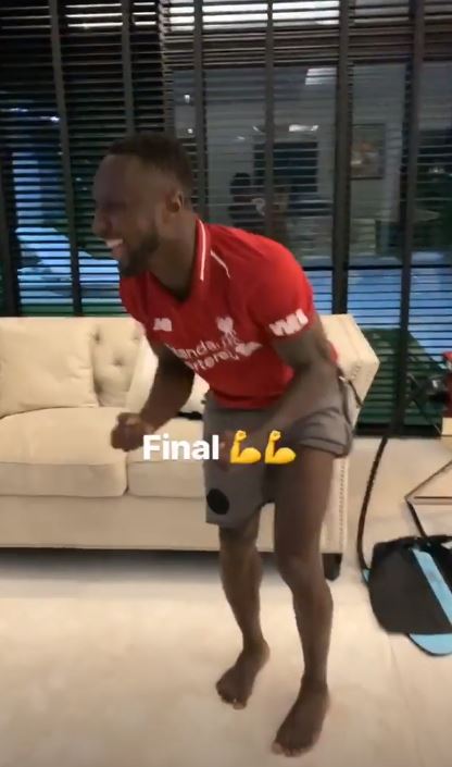  Injured Liverpool star Naby Keita shared his wild celebrations from home