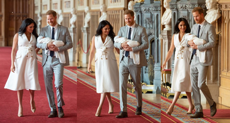  Prince Harry couldn't hide his happiness as he walked with his son in his arms