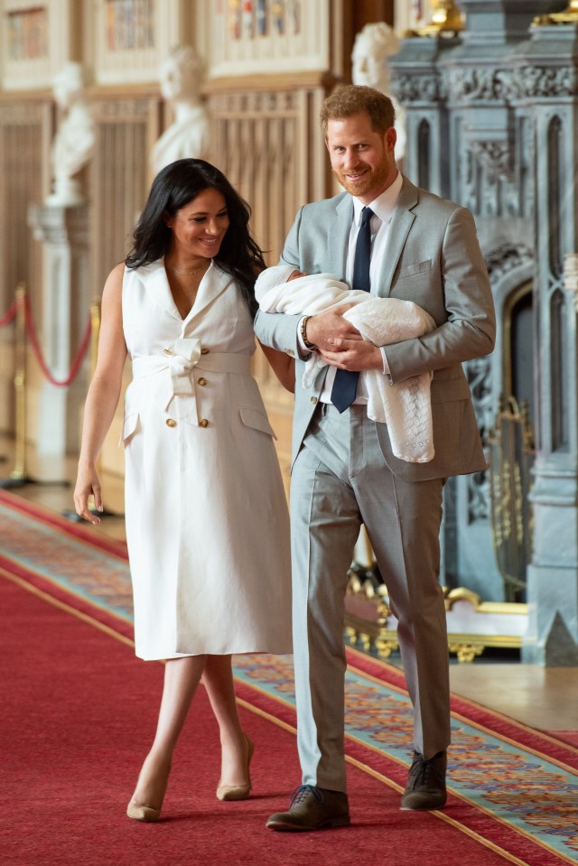  The royal baby made his debut in the arms of his father Prince Harry and under the watchful eye of his mother Meghan Markle at Windsor castle