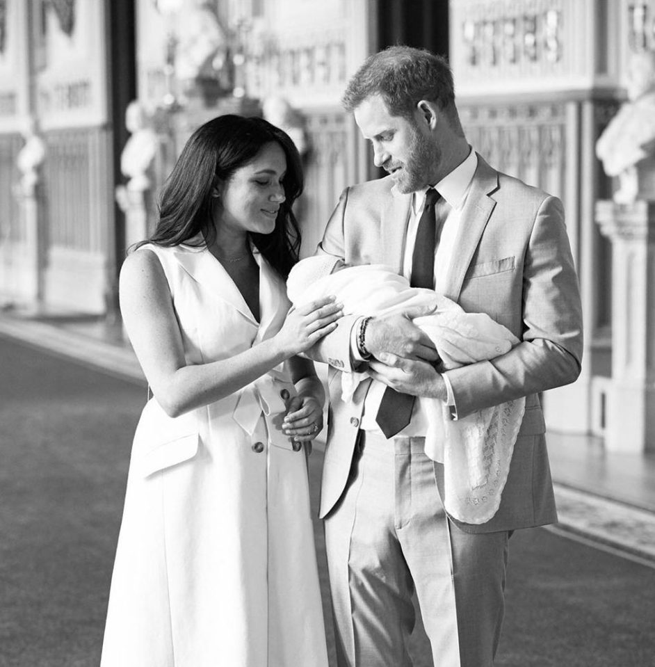  Baby Sussex featured in his first Instagram post today as the happy parents posted images of the family