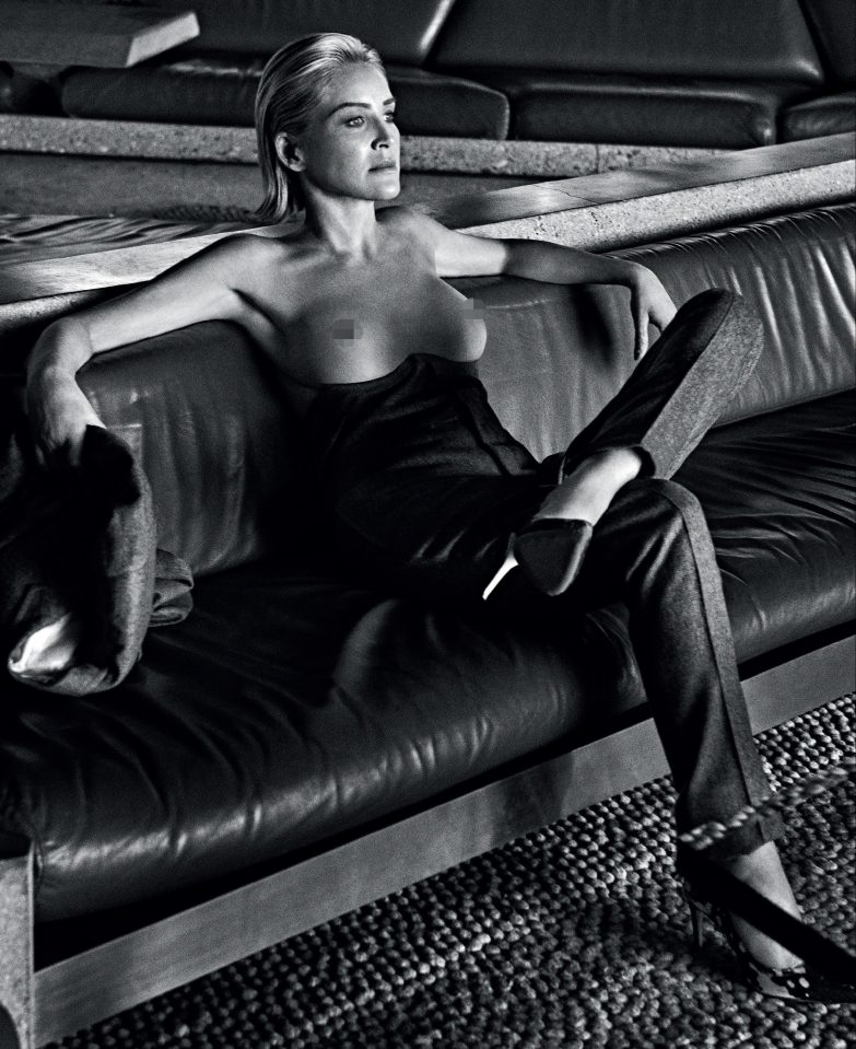  The 61-year-old star posed topless in the new shoot