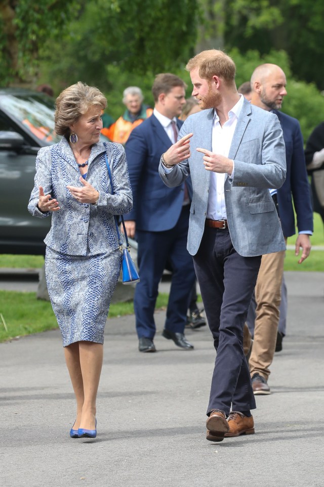  Prince Harry, Duke of Sussex and Princess Margriet of the Netherlands arrive at Sportcampus Zuiderpark in The Hague