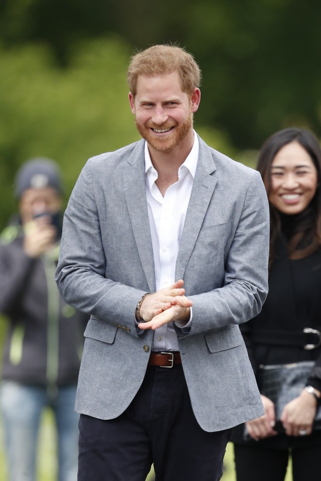  The Duke of Sussex rubs his hands together as he arrives