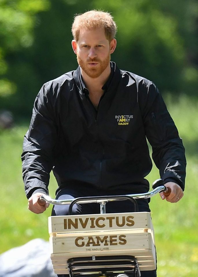  Prince Harry wore a I Am Daddy jumper for the bike ride in the Netherlands today