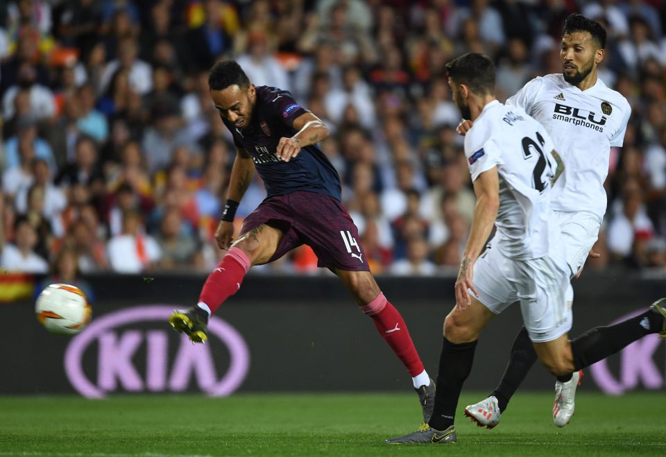  Aubameyang, 29, fired the Gunners into the Europa League final on May 29