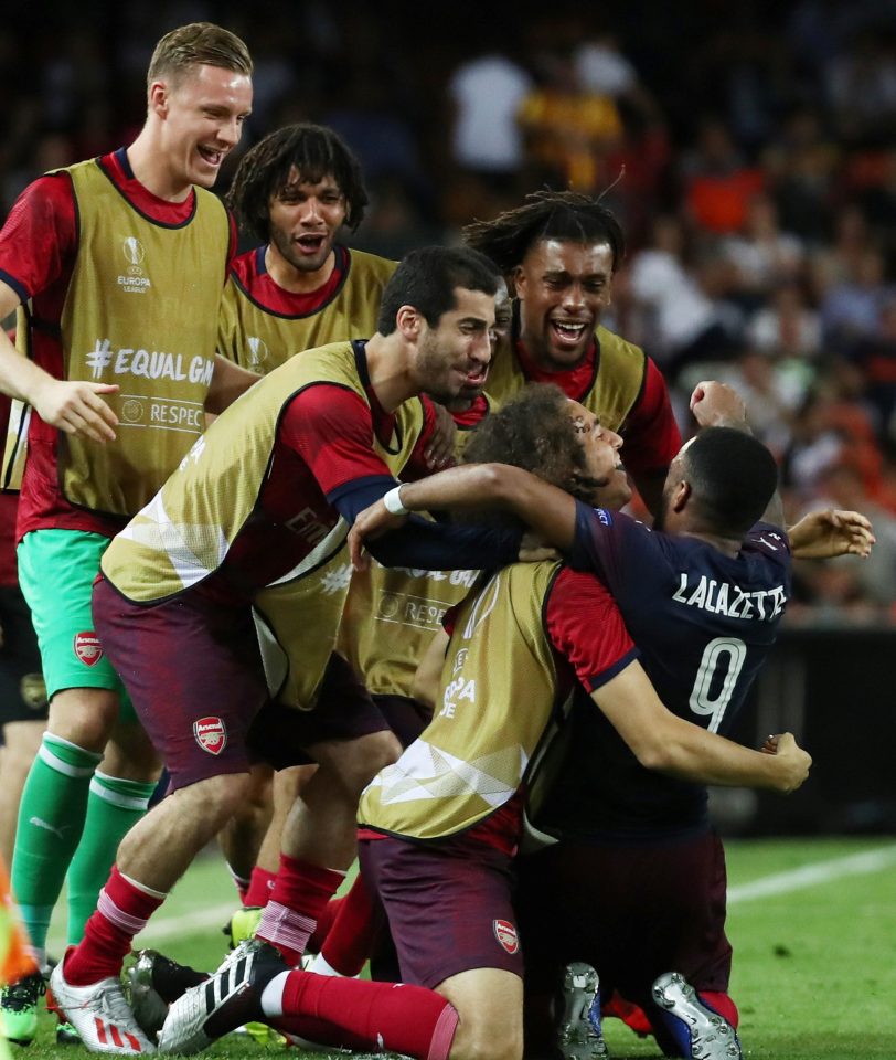  Arsenal subs mob Alexandre Lacazette for the goal that turned the second-half tide