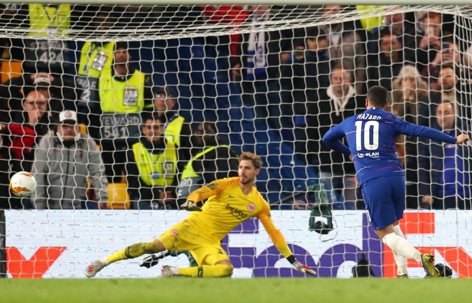  Eden Hazard netted the winning penalty in the shootout to send the Blues into the Europa League final