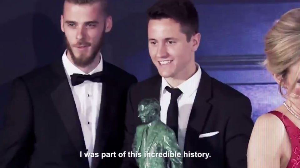  Herrera won the Player of the Year award in 2016/17, ending a run of three in a row for David De Gea