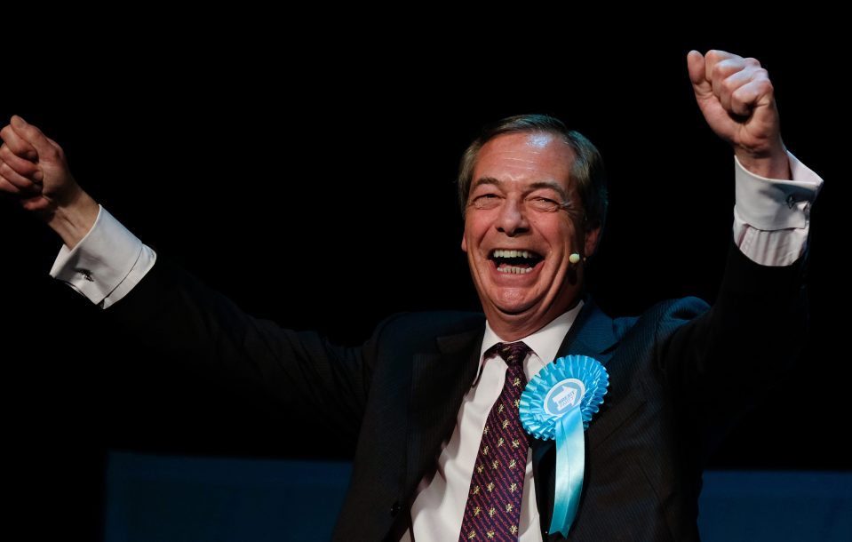  Nigel Farage's Brexit party is gaining ground on the Tories