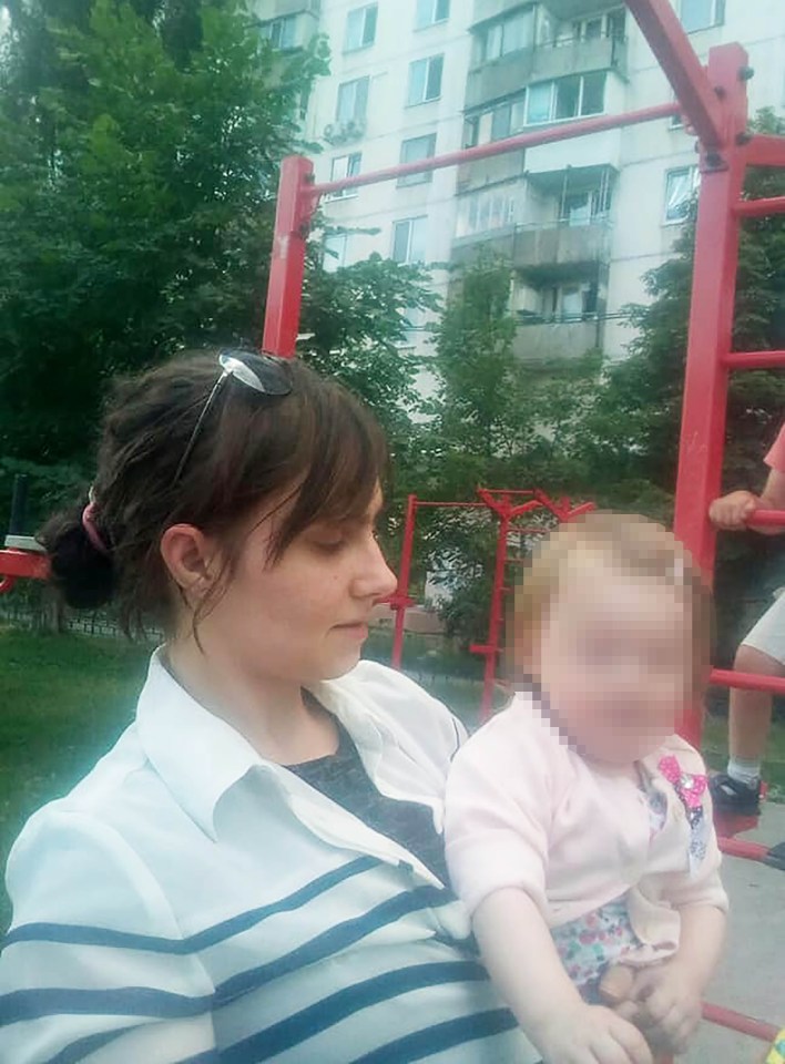 Viktoriya with her toddler daughter Alexandra