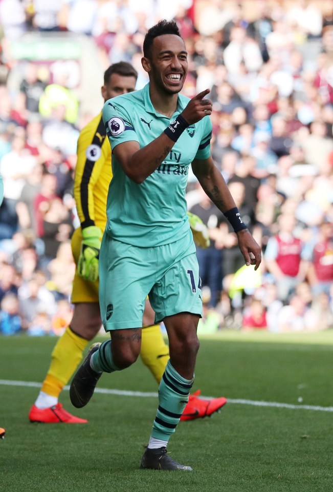  Pierre-Emerick Aubameyang netted twice against Burnley to throw his hat into the mix for the Golden Boot