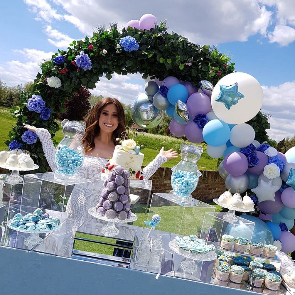 The actress had a tower of macaroons and a loads of cake