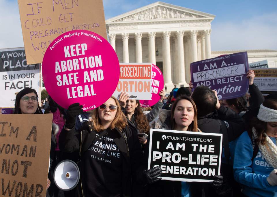  Protests took place across the US as senators voted to pass controversial new abortion bills