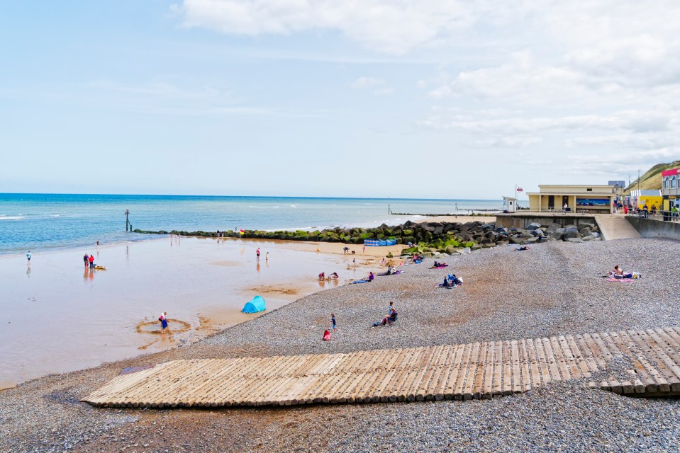  Sheringham beach is a favourite sandy beach of visitors to Norfolk