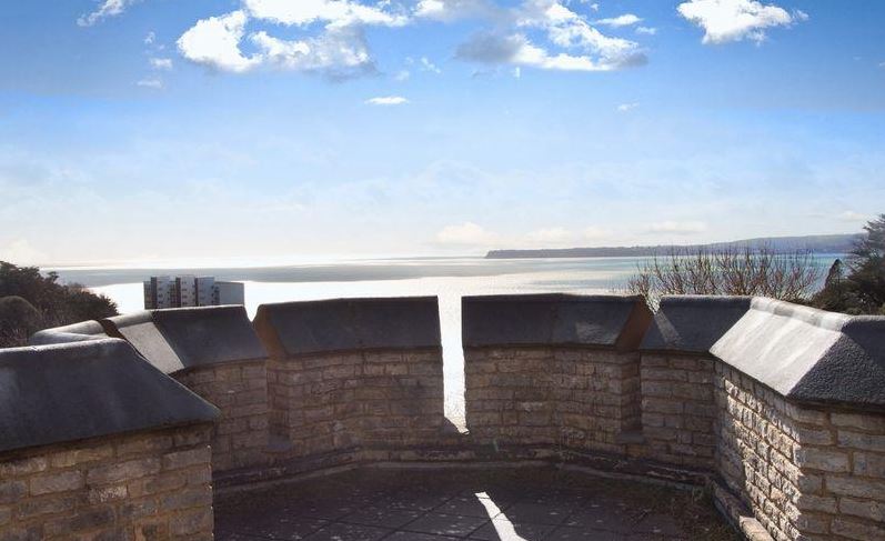 This sun terrace looks out off the Devon coastline