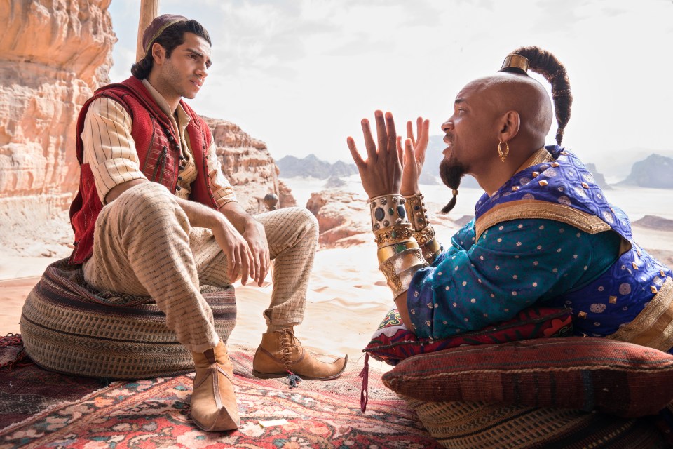 Will Smith stars as the Genie alongside Mena Massoud who plays Aladdin