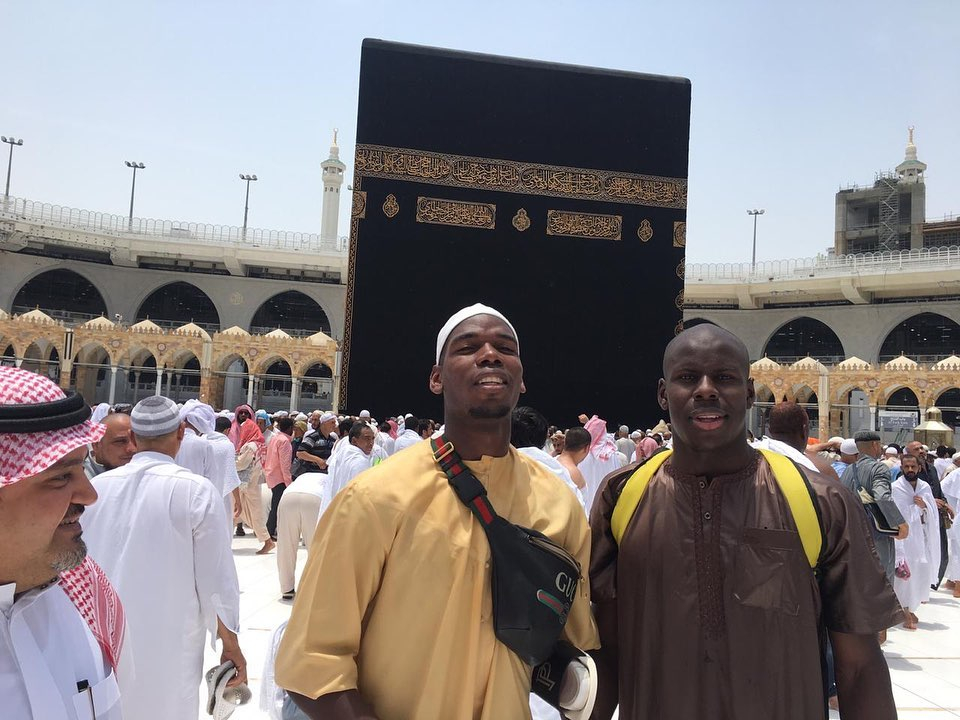 Manchester United midfielder Paul Pogba took part in the Hajj pilgrimage along with Kurt Zouma