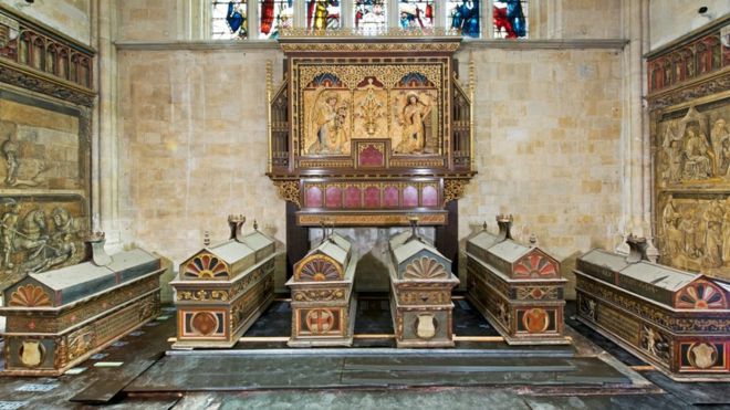  The bones in six chests at Winchester Cathedral were investigated