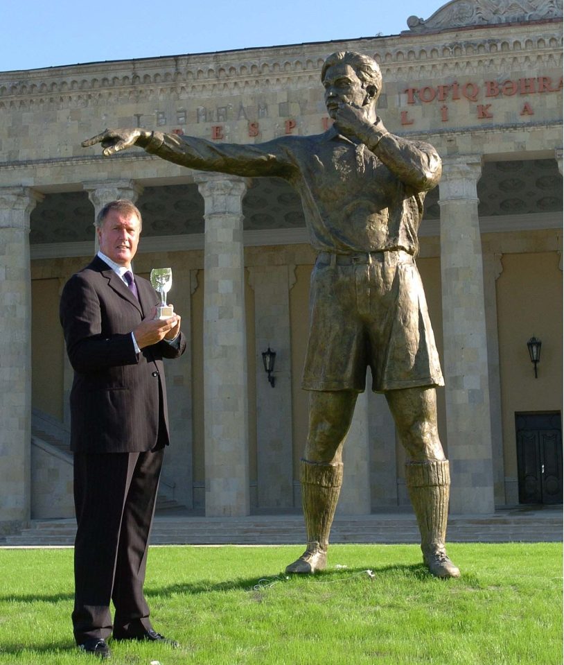  1966 World Cup final linesman Tofiq Bahramov has a statue in Baku, unveiled by Geoff Hurst